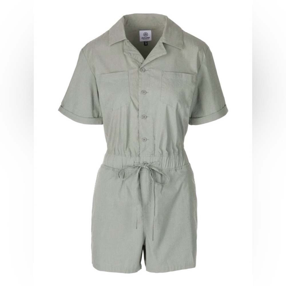 Flylow Around Town Romper Short Sleeve Women’s Small Boa NWT Travel Casual boho